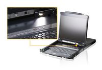 Aten 19" LCD Console (USB - PS/2 VGA) with USB Peripheral port (Dual Rail) - W126341800
