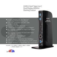 Club3D USB 3.0 Dual Display 4K60Hz Docking Station - W124989364