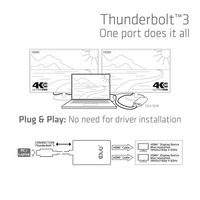 Club3D Thunderbolt 3 to Dual HDMI 2.0 Adapter - W124582914