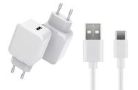 CoreParts USB Charger with 3meter USB-C Cable 12W 5V 2.4A Output: Single USB-A, for mobile phones, tablets and other devices - W126359770