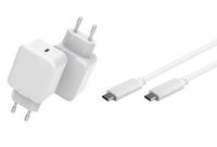 CoreParts USB-C Charger with 1meter USB-C cable 20W 5V-12V/1.5A-3A Output: USB-C PD QC3.0, Input: 110-230V EU Plug, for mobile phones, tablets & other USB-C devices - W126359771