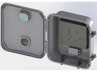 Ventev 12” x 10” x 5” NEMA Enclosure with Solid Door, Latch Locks, 4 RPSMA Holes (M-F), Heated/Cooled, Dual Line PoE - W126188587