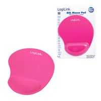 LogiLink Mousepad with silicone gel hand rest, Pink - W125282598