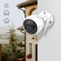 EZVIZ EZVIZ outdoor surveillance camera with AI & night vision in color, IP67, WLAN, outdoor IP camera 1080p FHD, dual lens, artificial intelligence, body and vehicle detection, color night vision, active defense, flashing light, siren, two-way audio , C3X, microSD card and 24 hour free cloud recording, Alexa and Google Home compatible - W125508314