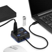 eSTUFF 4 Port USB 3.2 Hub with USB-C cable(Gearlab box) - W126377061