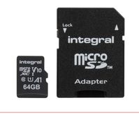 Raspberry Pi Integral Memory Micro SD Card 64 GB MicroSDXC Card Class 10, UHS-1 U1 - W126459080