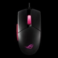 Asus ASUS ROG Strix Impact II Electro Punk Gaming Mouse (6,200 DPI, 5 Programmable Buttons, Aura Sync RGB Lighting, Lightweight, Ergonomic, Soft-Rubber Cable) -Hard Pink - W126475645