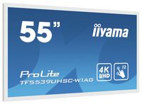 iiyama 55" PCAP WHITE Anti-glare Bezel Free 15-Points Touch Screen (Inc: power,HDMI cables & cover, guides) - W128409925