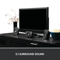 Logitech Z906 Surround speaker system - 5.1, RMS 500W, Stackable, Black - W124639963