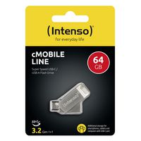 Intenso cMobile Line 64GB - Dual Drive, USB 3.2 Gen 1x1 (USB-C and USB-A) - W124909461