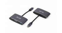 LMP USB-C (m) to VGA & USB 3.0 (f) & USB-C charging Multiport Adapter, aluminum housing, space gray - W126584891