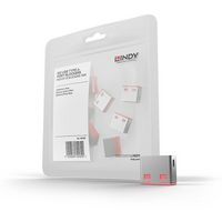 Lindy USB Port Blocker (without key) - Pack of 10, Colour Code: Pink - W124412135
