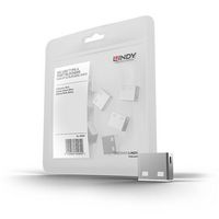 Lindy USB Port Blocker (without key) - Pack of 10, Colour Code: White - W125012030