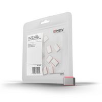 Lindy USB Type C Port Blockers, pink, 10pcs - W124587934