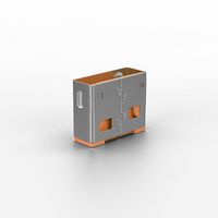 Lindy USB Port Blocker (without key) - Pack of 10, Colour Code: Orange - W124512368