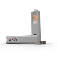 Lindy USB Type C Port Blocker 4pcs with Key, orange - W125977345