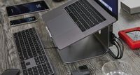 LMP Ergonomic aluminium table stand for 12" to 17" laptop - W126585030