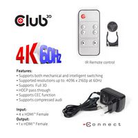 Club3D HDMI 2.0 UHD SwitchBox 4 Ports - W124989363