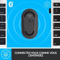 Logitech Pebble M350 Wireless Mouse, RF Wireless + Bluetooth, Alkaline, Graphite - W126628307