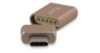 LMP USB-C (f) to USB-C (m) Magnetic Safety Adapter f. USB-C charging cable, up to 100W, gold - W126584858