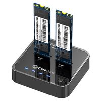CoreParts USB3.2 Type C (10Gpbs) M.2 NVMe SSD cloner, Docking Station for M.2 NVMe to M.2 NVMe with Clone Function- Box includes USB-C Cable, Power Supply and user manual - W126612152