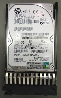 Hewlett Packard Enterprise 72GB hot-plug SAS hard drive - 15,000 RPM, 6GB/s transfer rate, 2.5-inch small form factor, dual-port - W125281376