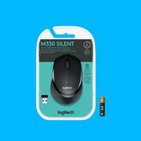 Logitech M330 Silent Plus, 1000 dpi, USB 2.4GHz, 1xAA, Noir - W124638573