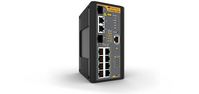 Allied Telesis Industrial managed PoE+ switch, 8 x 10/100/1000TX PoE+ ports and 2 x 100/1000X SFP combo - W126835379