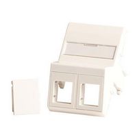 Lanview Wall plate, angled, 2 x keystone for 50x75 mm Clickline outlet white - W125941373
