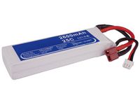CoreParts Battery for Cars 19.24Wh Li-Pol 7.4V 2600mAh White for RC Cars LT964RT - W125989729