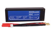 CoreParts Battery for Cars 37Wh Li-Pol 7.4V 5000mAh Hard Case Black for RC Cars LT909RT - W125989733
