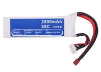CoreParts Battery for Cars 48.10Wh Li-Pol 18.5V 2600mAh White for RC Cars LT967RT - W125989741