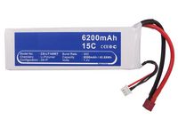 CoreParts Battery for Cars 45.88Wh Li-Pol 7.4V 6200mAh White for RC Cars LT105RT - W125989755