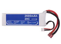 CoreParts Battery for Cars 19.24Wh Li-Pol 7.4V 2600mAh White for RC Cars LT959RT - W125989706
