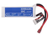 CoreParts Battery for Cars 40.70Wh Li-Pol 18.5V 2200mAh White for RC Cars LT941RT - W125989806