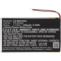 CoreParts Battery for Barnes & Noble Tablet 5.55Wh Li-Pol 3.7V 1500mAh Black for Barnes & Noble Tablet BNRV700, GlowLight Plus 7.8 - W125994110