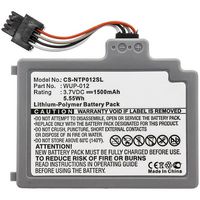 CoreParts Battery for Game Console 5.55Wh Li-Pol 3.7V 1500mAh Grey for Nintendo Game Console Wii U, Wii U GamePad, WUP-010 - W125990717