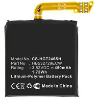 CoreParts Battery for Smartwatch 1.72Wh Li-Pol 3.82V 450mAh Black for Huawei Smartwatch GT2 46mm - W125993976