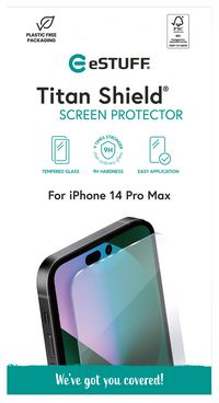 eSTUFF Titan Shield Screen Protector for iPhone 14 Pro Max  - Clear - W126799182