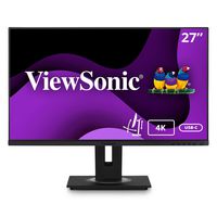 ViewSonic 27" 16:9 3840 x 2160 UHD frameless SuperClear IPS LED Monitor with 5ms, HDMI, DisplayPort, USB Type C, RJ45 Ethernet,  USB, Speakers and Full Ergonomic Stand with large tilt angle, dual direction pivot - W127073691