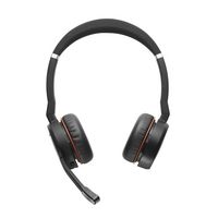 Jabra Evolve 75 SE UC Stereo - Headset - on-ear Bluetooth wireless active noise cancelling USB with charging stand Zoom Certified for LINK 380a MS - W127080171
