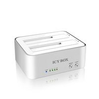 ICY BOX Dockingstation 2x2.5 or 2x3.5 SATA, USB3.0 Host, JBOD and clone function, Aluminium - W126108403