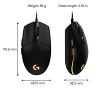 Logitech G203 LIGHTSYNC Gaming Mouse Black - W126823356