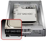 ICY BOX 2,5" -<lt/>lt/>lt/ 3,5" SAS  SSD&HDD Silv - W125326026