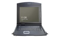 Digitus Modularized 43,2cm (17") TFT console with 1 port KVM,IT keyboard, RAL 9005 black - W125487412