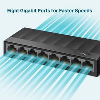 TP-Link LS1008G network switch Unmanaged Gigabit Ethernet (10/100/1000) Black - W127208603