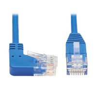 Tripp Lite N204-S07-BL-RA Right-Angle Cat6 Gigabit Molded Slim UTP Ethernet Cable (RJ45 Right-Angle M to RJ45 M), Blue, 7 ft. (2.13 m) - W127221999