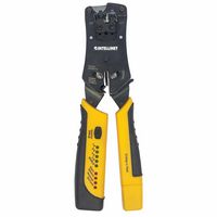 Intellinet Universal Modular Plug Crimping Tool and Cable Tester, 2-in-1 Crimper and Cable Tester: Cuts, Strips, Terminates and Tests, RJ45/RJ11/RJ12/RJ22 - W125310181