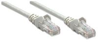 Intellinet Network Patch Cable, Cat5e, 15m, Grey, CCA (Copper Clad Aluminium), U/UTP (cable unshielded/twisted pair unshielded), PVC, RJ45 Male to RJ45 Male, Gold Plated Contacts, Snagless, Booted - W125299884