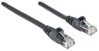Intellinet Network Patch Cable, Cat6, 1m, Black, CCA (Copper Clad Aluminium), U/UTP (cable unshielded/twisted pair unshielded), PVC, RJ45 Male to RJ45 Male, Gold Plated Contacts, Snagless, Booted - W125300245